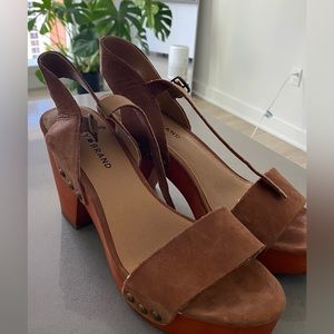 Lucky Brand platform heels clogs